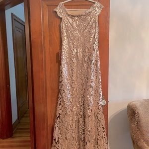 BHLDN Tadashi Shoji dress. Color: Ginseng. Size: 10. $430, sell for $350.